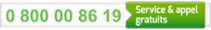 0 800 00 86 19 : Service & appel gratuits