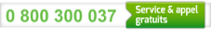 0 800 300 037 : Service & appel gratuits