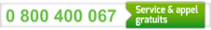 0 800 400 067 : Service & appel gratuits