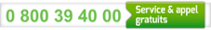 0 800 39 40 00 : Service & appel gratuits